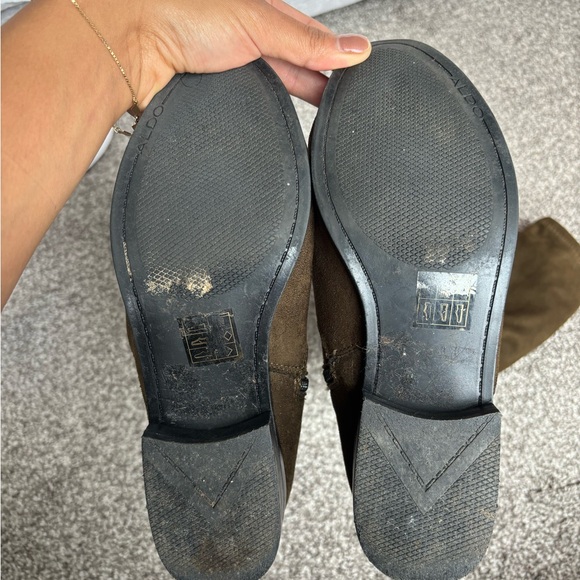 Steve Madden Suede Dark Green Over the Knee Boots Sz 7 Women’s - Picture 2 of 2